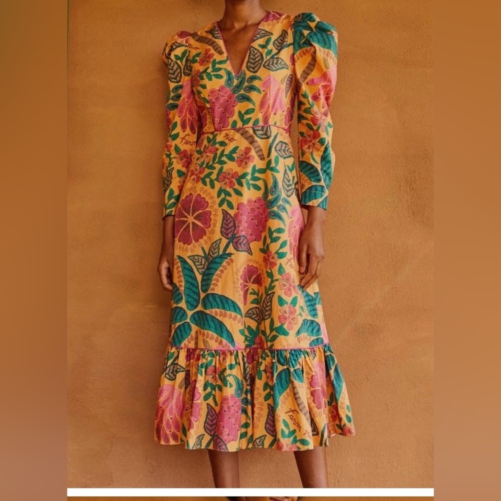 FARM Rio Multicolor Floral Long Sleeve Dress - Picture 2 of 11